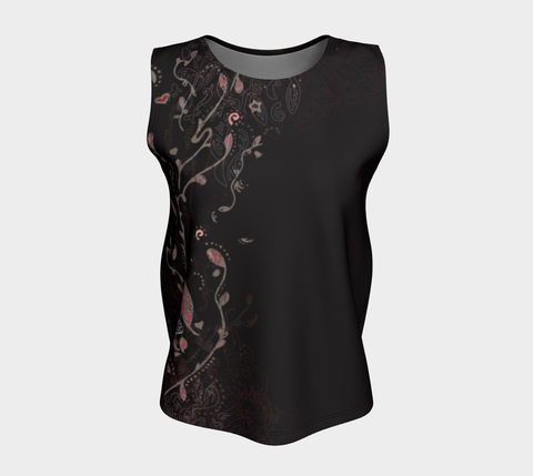 Good Vibes Black - Loose Tank Top