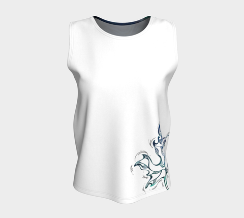 Canada Marble, Blue Green - Loose Tank Top