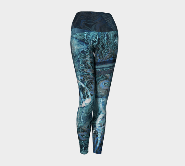 Flow of a River Yoga Leggings Kristina Benson Art