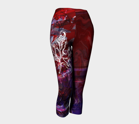 Canada Marble - Multi Red Purple - Capris