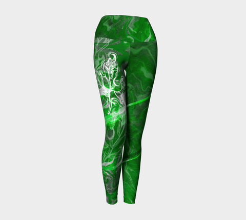 Canada Marble - Green - Yoga Leggings