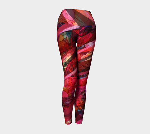 Mosaic of Me, Red Light - Yoga Leggings