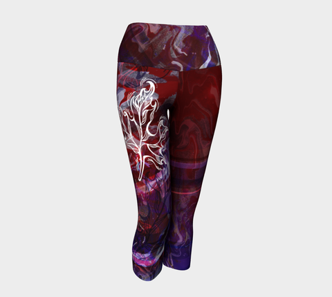 Canada Marble - Multi Red Purple - Yoga Capris