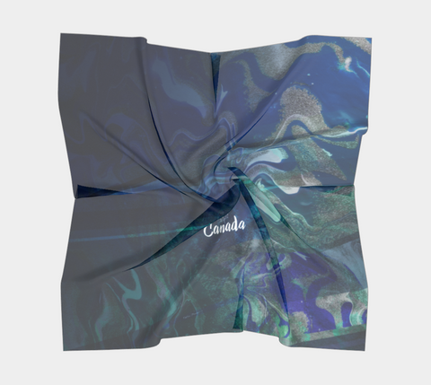 Canada Marble, Blue Green - Square Scarf