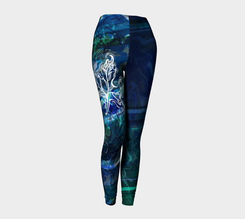 Canada Marble - Multi Blue Green - Leggings