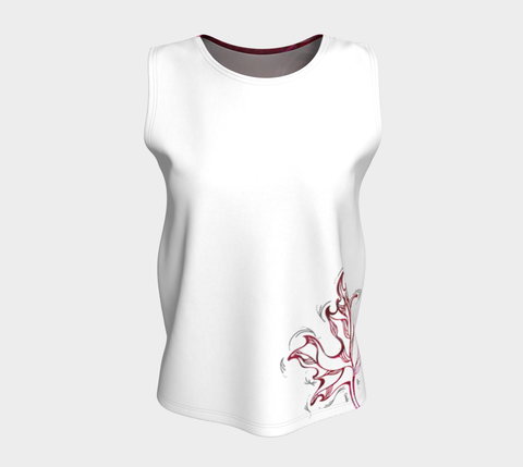 Canada Marble, Pink Red - Loose Tank Top