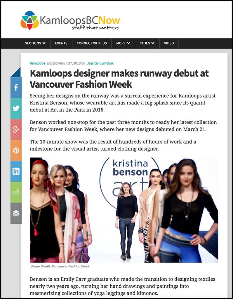 Kamloops designer makes runway debut at Vancouver Fashion Week