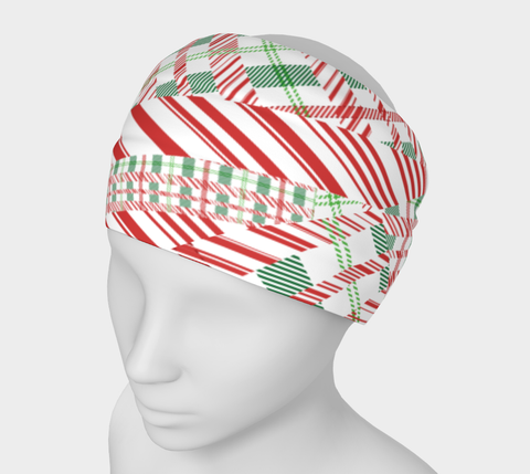 Tartan with a Twist, Candy Cane - Headband
