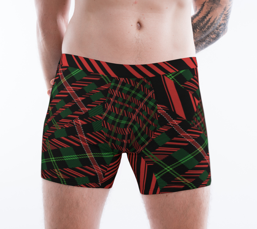 Tartan with a Twist, Festive - Boxer Briefs