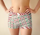 Tartan with a Twist, Candy Cane - Boyshorts