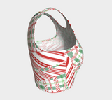 Tartan with a Twist, Candy Cane - Crop Top