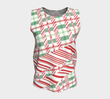 Tartan with a Twist, Candy Cane - Tank Top