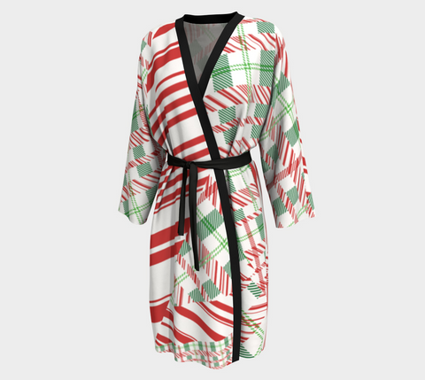 Tartan with a Twist, Candy Cane - Peignoir