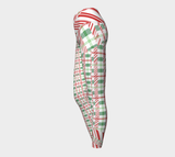 Tartan with a Twist, Candy Cane - Yoga Leggings