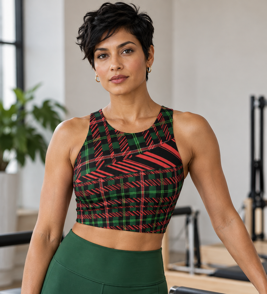 Tartan with a Twist, Festive - Crop Top