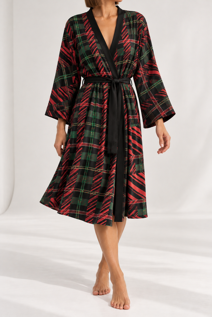 Tartan with a Twist, Festive - Peignoir