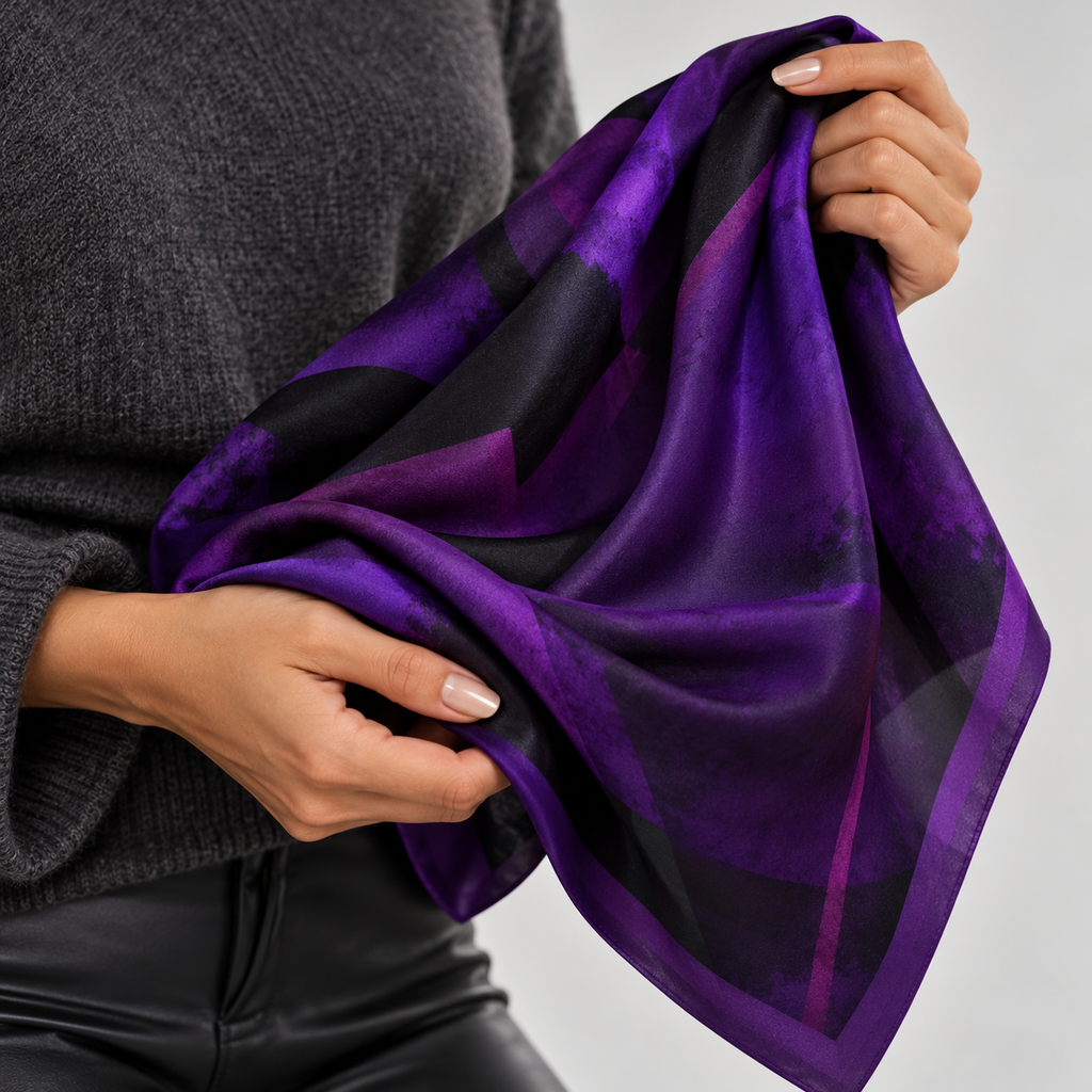 Earthtones Amethyst Purple - Square Scarf