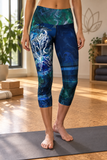 Canada Marble - Multi Blue Green - Yoga Capris