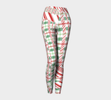 Tartan with a Twist, Candy Cane - Leggings