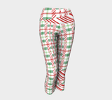 Tartan with a Twist, Candy Cane - Yoga Capris