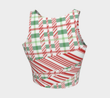 Tartan with a Twist, Candy Cane - Crop Top