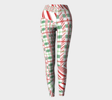 Tartan with a Twist, Candy Cane - Leggings