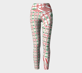 Tartan with a Twist, Candy Cane - Yoga Leggings