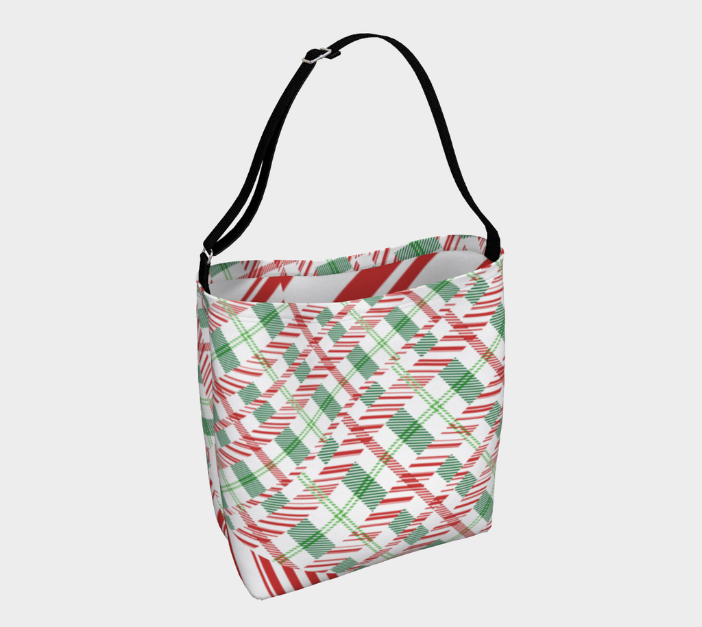 Tartan with a Twist, Candy Cane - Day Tote