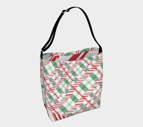 Tartan with a Twist, Candy Cane - Day Tote