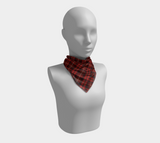 Tartan with a Twist, Red - Square Scarf