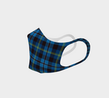 Tartan with a Twist, Blue - Face Covering - Double Knit Poly