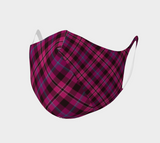 Tartan with a Twist, Pink - Face Covering - Double Knit Poly