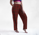 Tartan with a Twist, Red - Unisex Lounge Pants