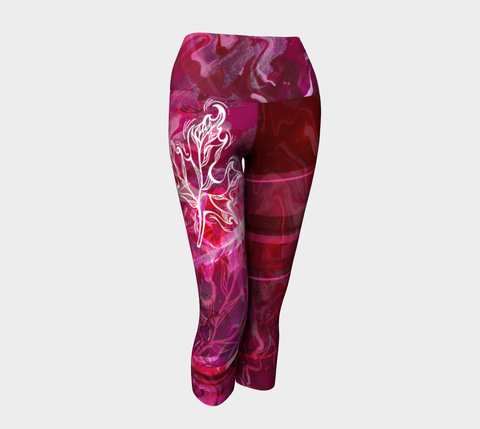 Canada Marble - Multi Pink Red - Yoga Capris