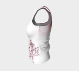 Canada Marble, Pink Red - Fitted Tank Top