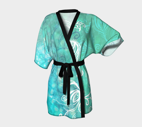 I Rise Green - Kimono Robe