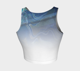 Canada Marble, Blue Green - Crop Top