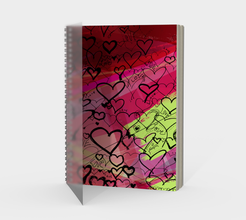 Love Hearts - Spiral Notebook