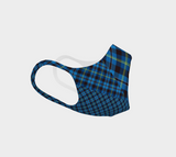 Tartan with a Twist, Blue - Face Covering - Double Knit Poly