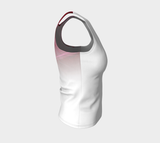 Canada Marble, Pink Red - Fitted Tank Top