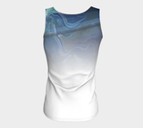 Canada Marble, Blue Green - Fitted Tank Top
