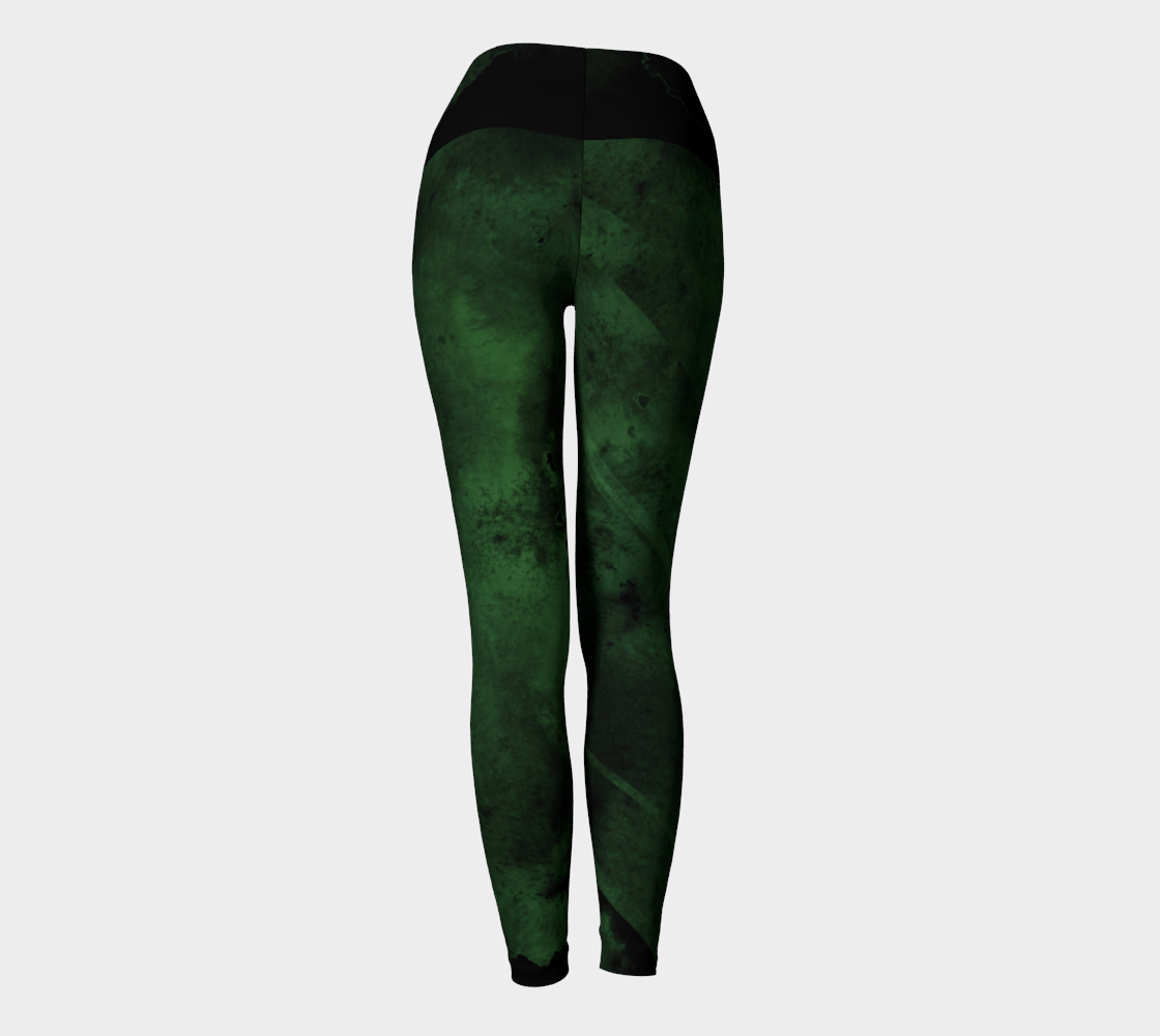 Earthtones Emerald Green - Yoga Leggings – Kristina Benson Art