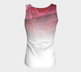 Canada Marble, Pink Red - Fitted Tank Top