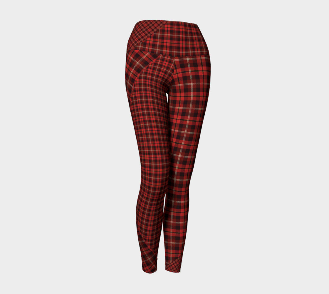 Deep Red Tartan Youth Leggings | Tartan leggings, Red tartan, Printed  leggings